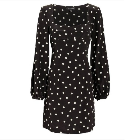 Intermix Silk Polka Dot Mini Dress Tunic Sz 0 XS - Picture 4 of 12